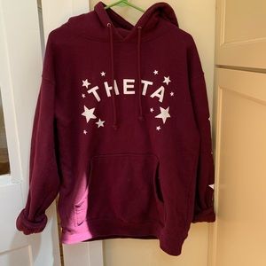 Maroon Kappa Alpha Theta Star Hoodie